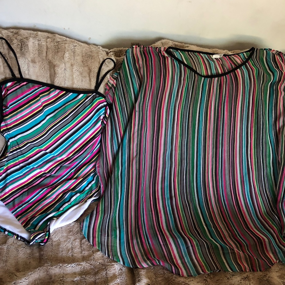 KENNETH COLE NEW YORK SWIMSUIT&COVERUP, BOTH SZXL & ONLY WORN ONCE, FLATTERING